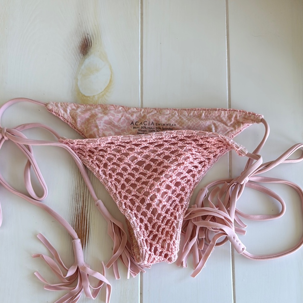 Acacia Blush Crochet Bikini Bottom